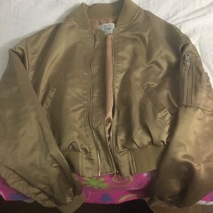 Bershka Bomber Jacket Tan